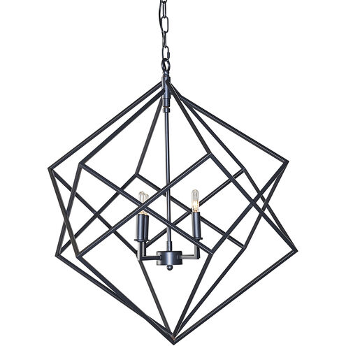 Malloy LED 25.5 inch Black Chandelier Ceiling Light